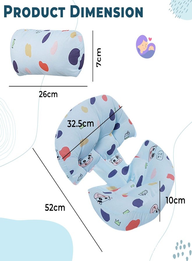 Bembika Pregnancy Pillow - Adjustable U Shaped Pregnancy Pillow for Belly and Back Support, Maternity Body Pillow for Side Sleeping, Compact Pregnancy Support Pillow for Comfort-(Happy Cow) - Image 3