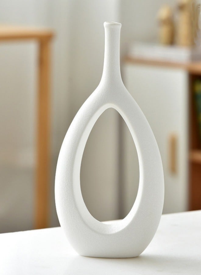 ميكسد 2 قطعة الخزف زهرية جوفاء ، المزهريات الحديثة ديكور ، طاولة الزفاف غرفة المعيشة غرفة نوم مكتب - Image 2