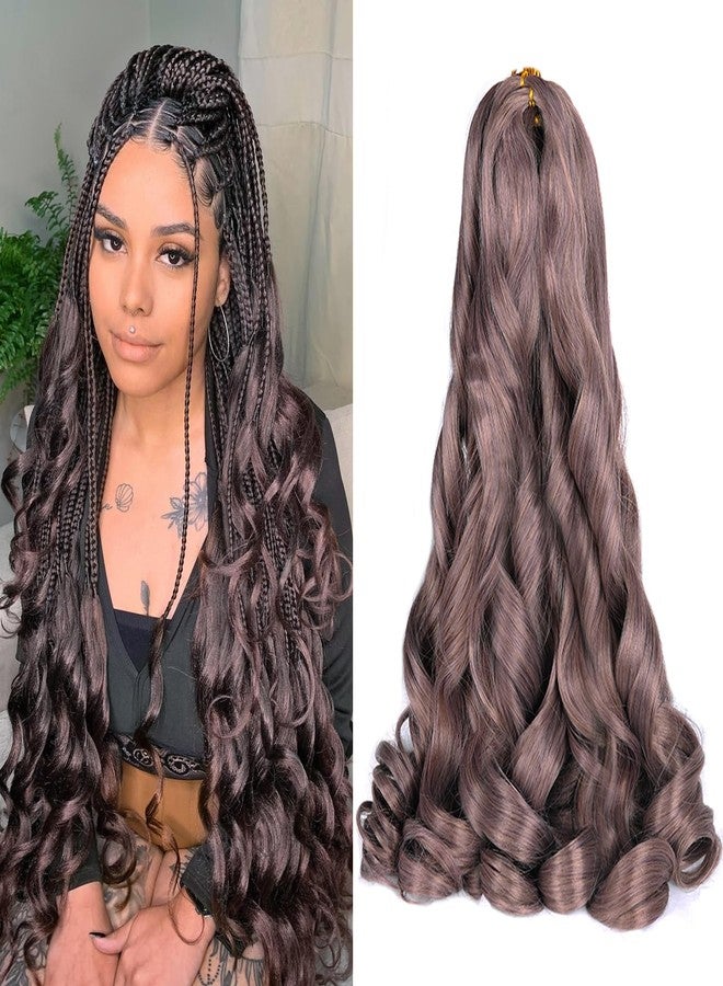 Luoyudu French Curl Braiding Hair Spanish Curly Braiding Hair for Box Braids 8 Packs Bouncy Curly Crochet Hair 24 inch Pre Stretched Synthetic Hair Extensions(Pack of 8,#BT01) - Image 1