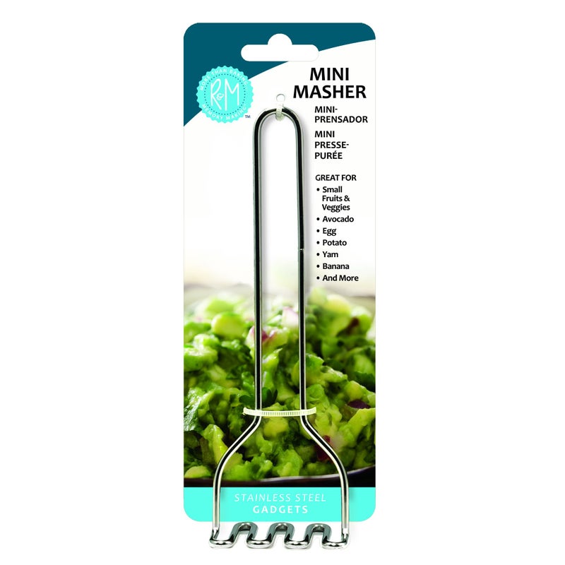 R&M RM Mini Potato Masher Mini Egg Masher Avocado Masher Stainless Steel 6 Inches 