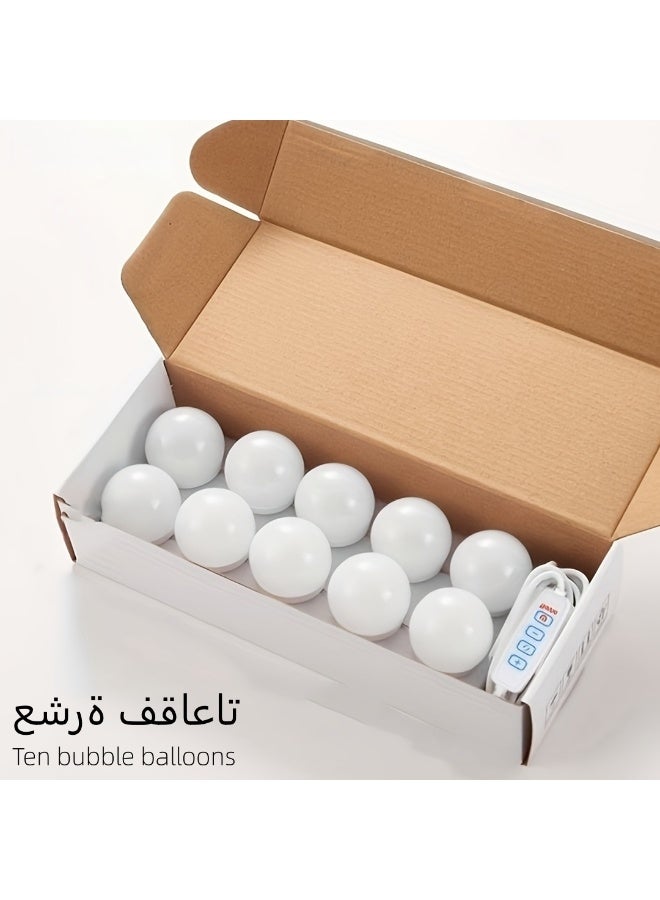 1 PC نمط هوليوود أدى ضوء لمبة مستحضرات التجميل ( مجهزة 10 المصابيح ) ، لمبة الإضاءة الدائرية ، والتصوير الفوتوغرافي ومستحضرات التجميل الإضاءة ، تنطبق على : غرفة خلع الملابس ، استوديو ، غرفة المعيشة ، وغيرها من الأماكن التي تحتاج إلى إضاءة . استخدام الناقل التسلسلي العام امدادات الطاقة ، وهناك ثلاثة خيارات ضبط اللون ، متعدد المستويات ضبط مستوى السطوع ، على الوجهين لاصقة سهلة التركيب ، لا تحتاج إلى حفر ثقوب لتثبيت . - Image 1