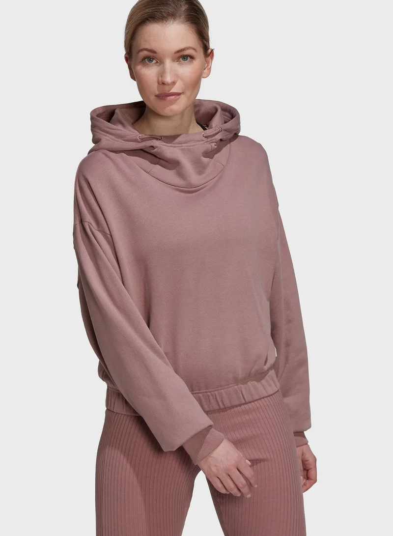 Adidas Logo Crop Hoodie