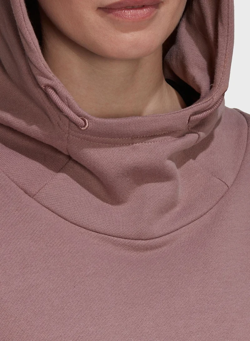Adidas Logo Crop Hoodie