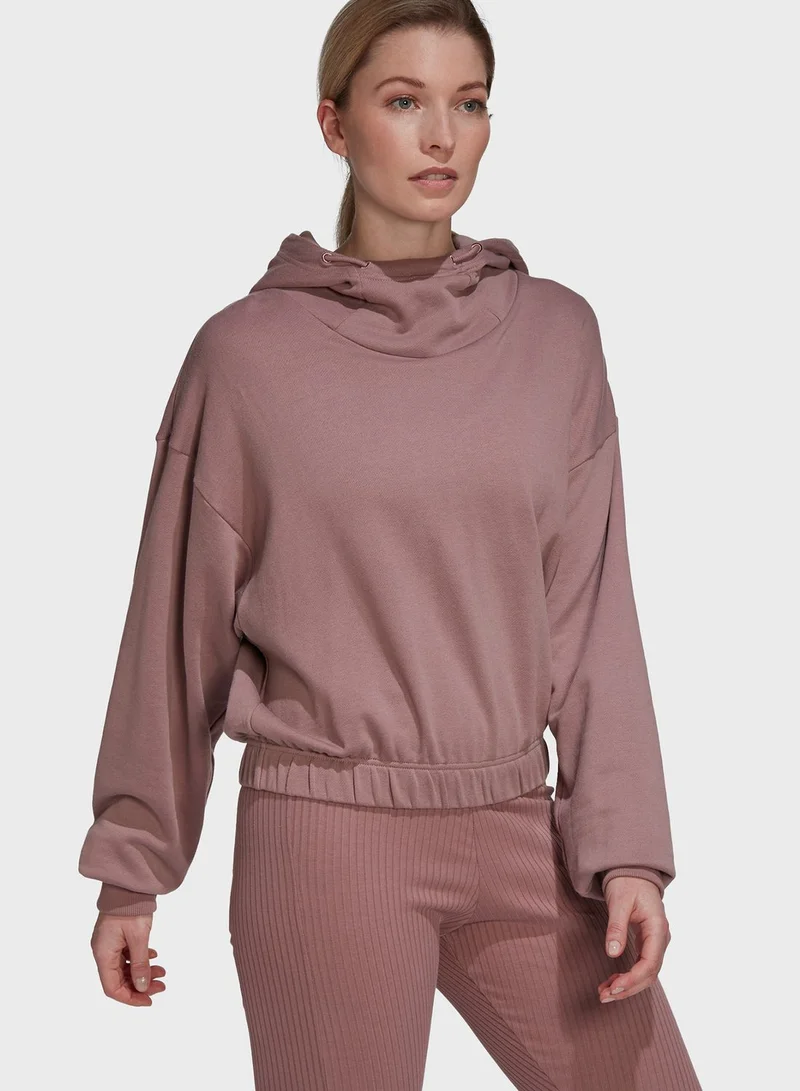 Adidas Logo Crop Hoodie