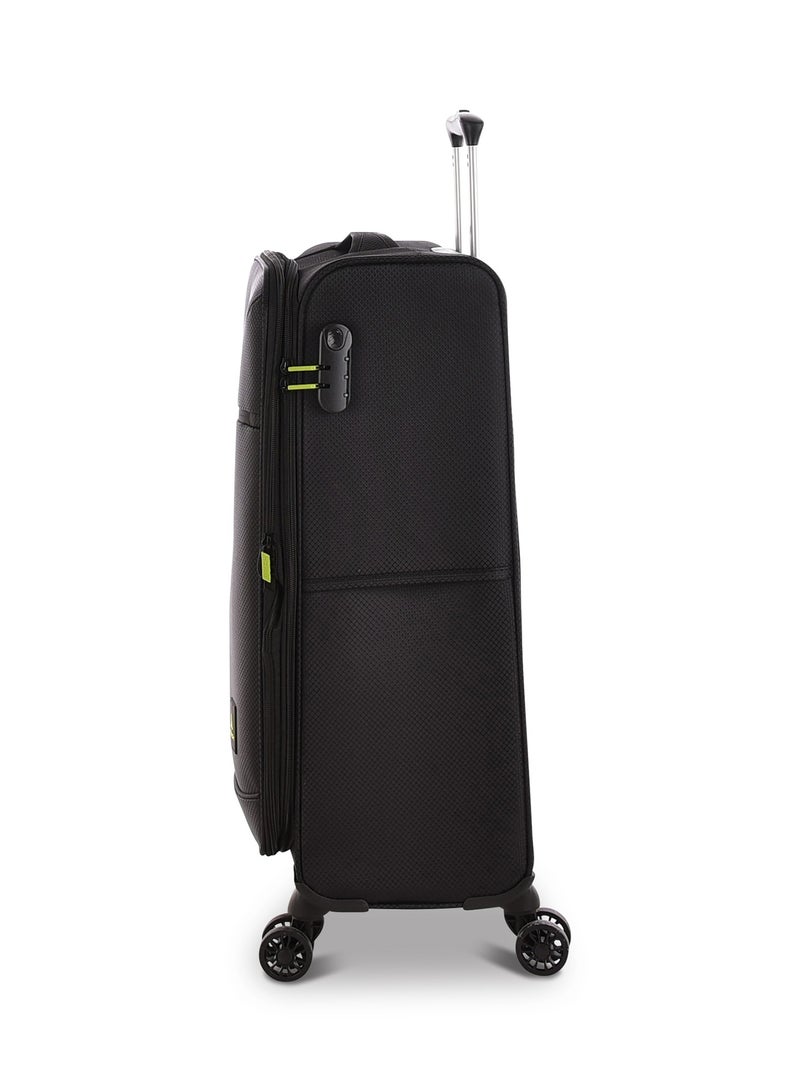 Track Luggage set Soft Fabric Trolley Travel Bag 4 double wheels, LG001/3P - Image 5