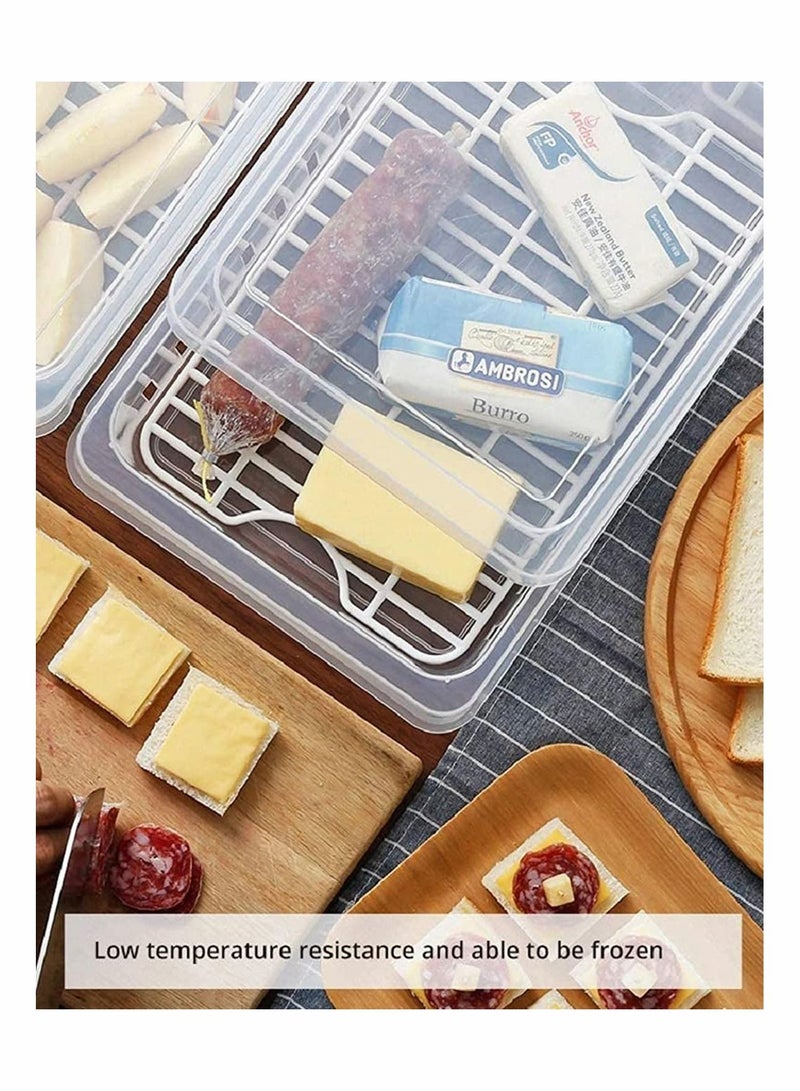 Y&D 1 Pcs Food Storage Box Containers with Metal Strainer, Kitchen Lid, Stackable Portable Grade Clear Plastic To Keep Vegetables Fruits Canned Drinks  - Image 4