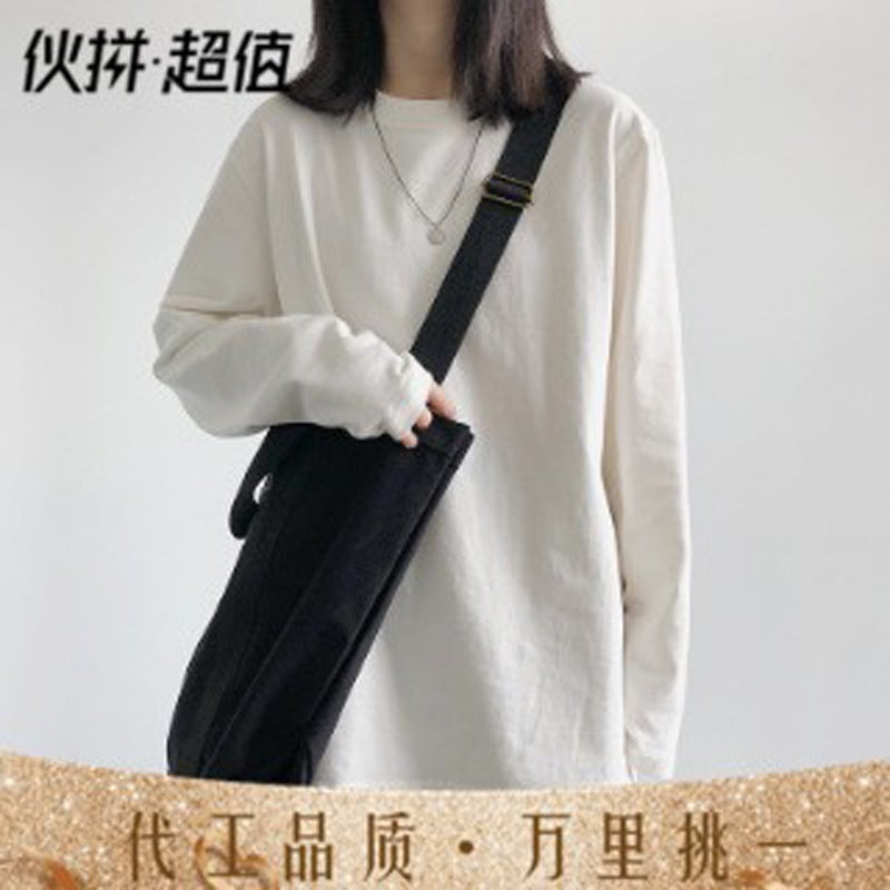 Long-Sleeved T-Shirt For Women 2025 Autum New White Student Inner Layering Shirt Korean Style Top Clothes For Women One Piece Drop Shipping - Image 2