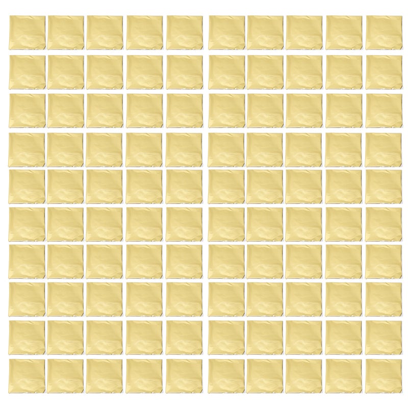 100pcs Imitation Gold Leaf Sheets Cuttable Foldable Large Gold Foil Paper for Gilding Craft Nail Art Painting - Image 1