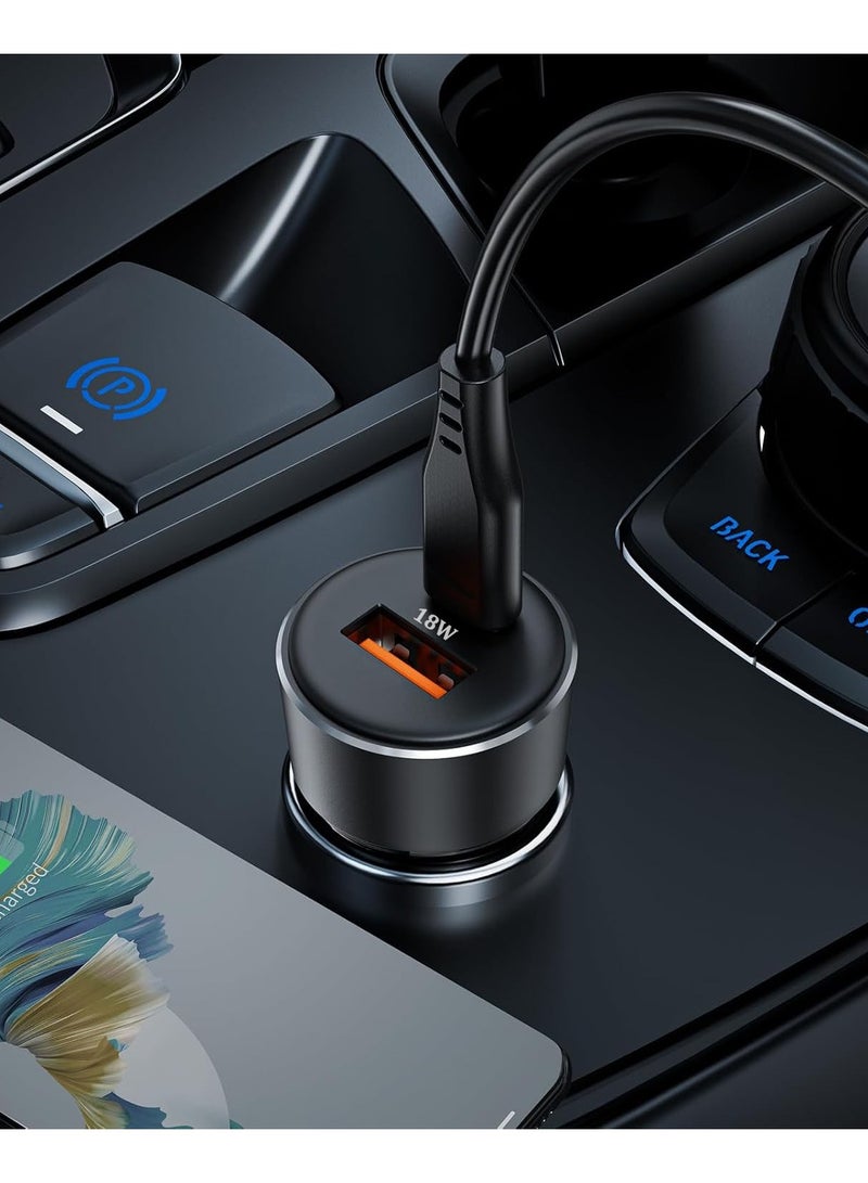 JEEJPV Car Charger 48W 2-Ports Fast USB-C PD30W & USB-A  18W Fast Charging Dual Port Car Power Adapter for iPhone 14 /12/13/15/16 Pro Max  - Image 4