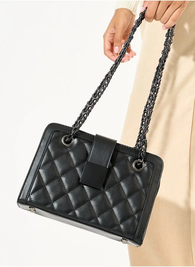 Styli Quilted Diamond Rectangle Bag