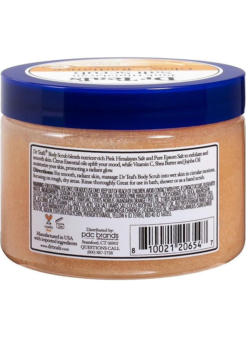 Dr Teal's Dr Teals Pink Himalayan Salt Body Scrub Glow  Radiance with Citrus Essential Oils 454g  With Pure Epsom Salt  Essential Oils  - Image 2