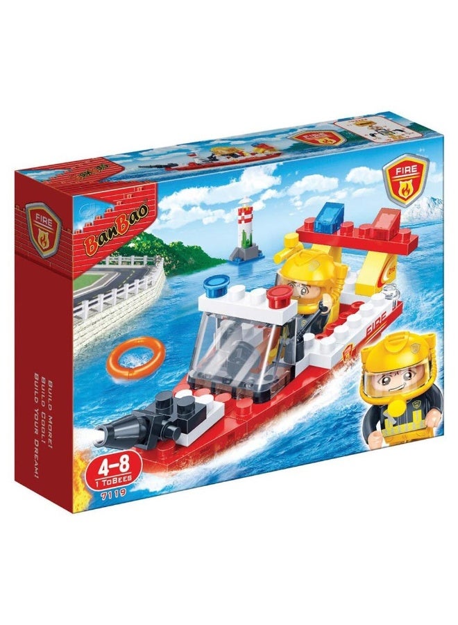 BanBao Fire Series - Fire Rescue Boat (62 pieces) - Image 1
