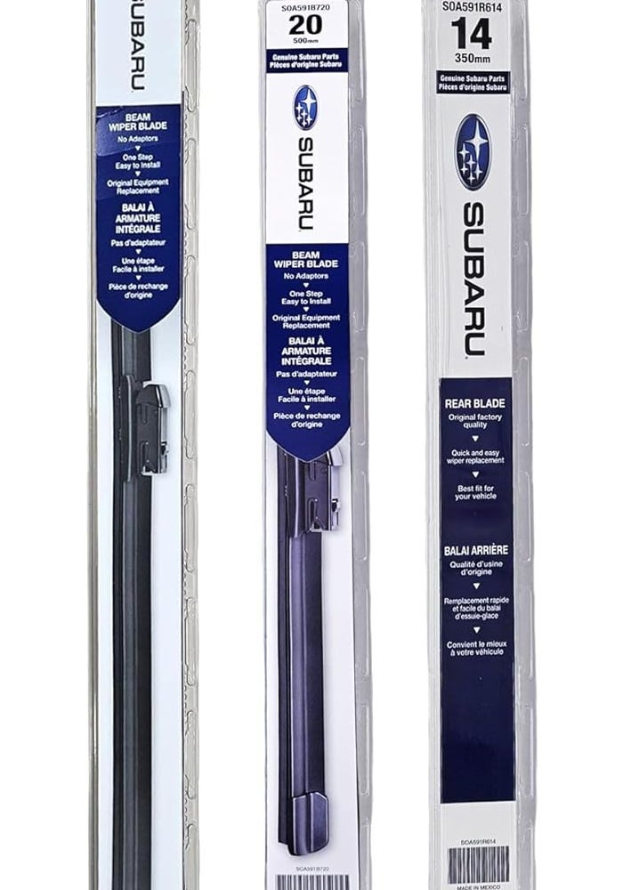 Subaru 2019 Ascent Front & Rear Windshield Wiper Blade Full Set - Genuine OEM 3 Blades - Image 1