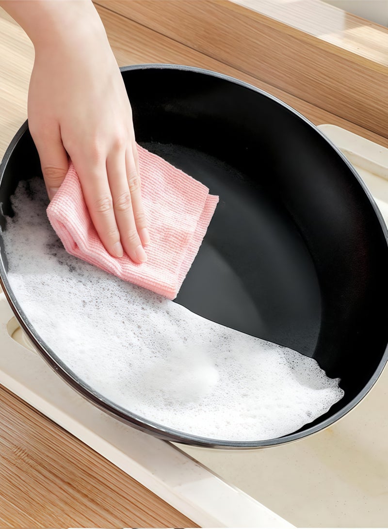 HQ-GAMING 20 Sheets Cleaning Cloths Cleaning Towels Microfiber Towel, Reusable Dish Cloths with Dispenser Box, Lazy Rags, Car Wipes, Multi-Purpose Cleaning Cloths for Home Kitchen Pink  - Image 5
