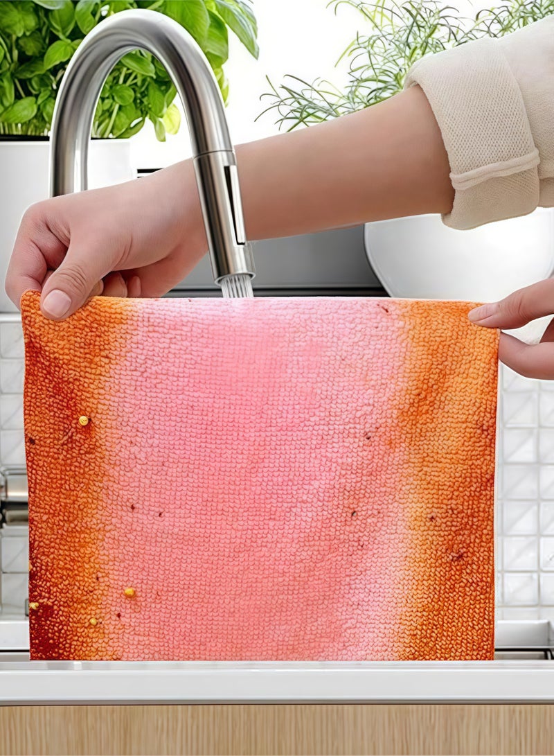 HQ-GAMING 20 Sheets Cleaning Cloths Cleaning Towels Microfiber Towel, Reusable Dish Cloths with Dispenser Box, Lazy Rags, Car Wipes, Multi-Purpose Cleaning Cloths for Home Kitchen Pink  - Image 4
