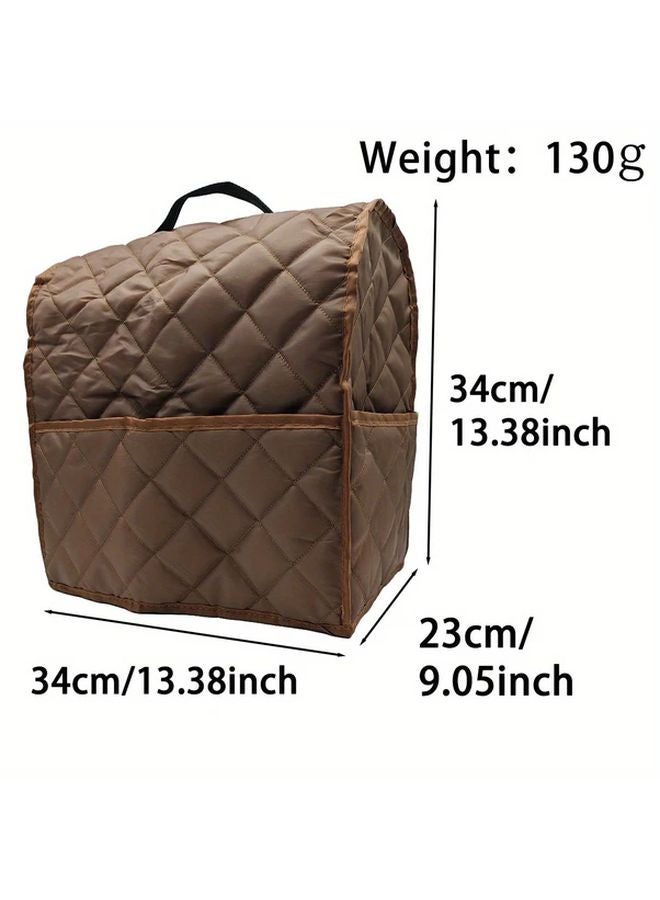 Purple Quilted Polyester Mixer Dust Cover With Side Storage Bag - Image 3