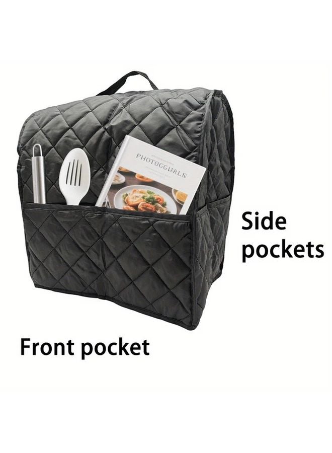 Purple Quilted Polyester Mixer Dust Cover With Side Storage Bag - Image 4