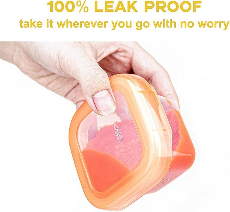 Luckam Baby Food Blocks Containers, Leakproof Baby Food Containers with Lid and Soft Base, BPA Free Resuable Baby Food Jars for Freezer, Microwave Dishwasher Safe 6Pcs 2oz - Image 3