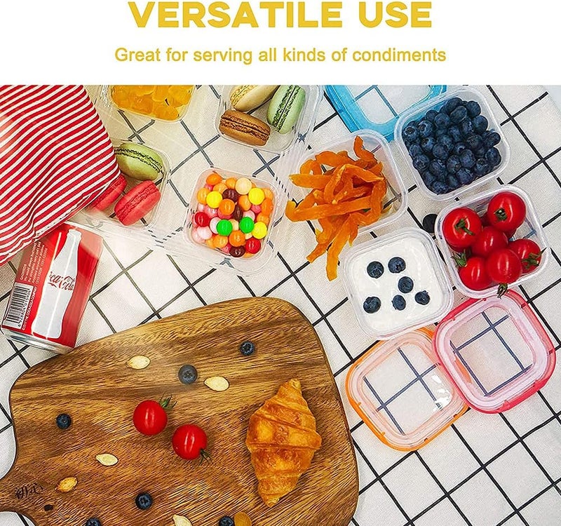 Luckam Baby Food Blocks Containers, Leakproof Baby Food Containers with Lid and Soft Base, BPA Free Resuable Baby Food Jars for Freezer, Microwave Dishwasher Safe 6Pcs 2oz - Image 4