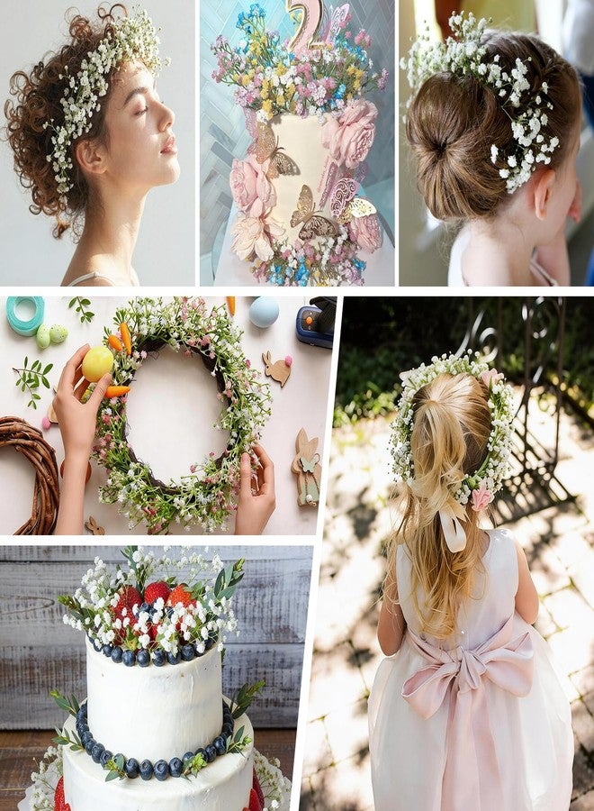DEEMEI 15 PCS Babys Breath Artificial Flowers Fake Babys Breath Flowers Artificial Bulk White Gypsophila Bouquets Real Touch Faux Flowers for Wedding Floral Arrangement Party Home Decoration - Image 3