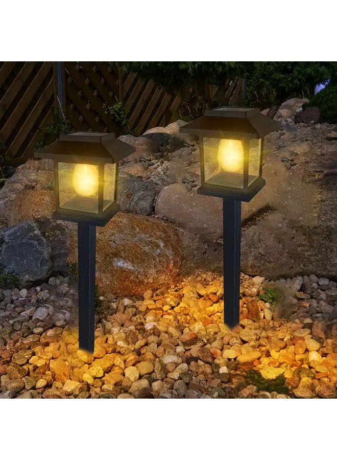 Solar Powered Garden Lights Warm Light Durable ABS Plastic Automatic On Off Self Charging - Image 1