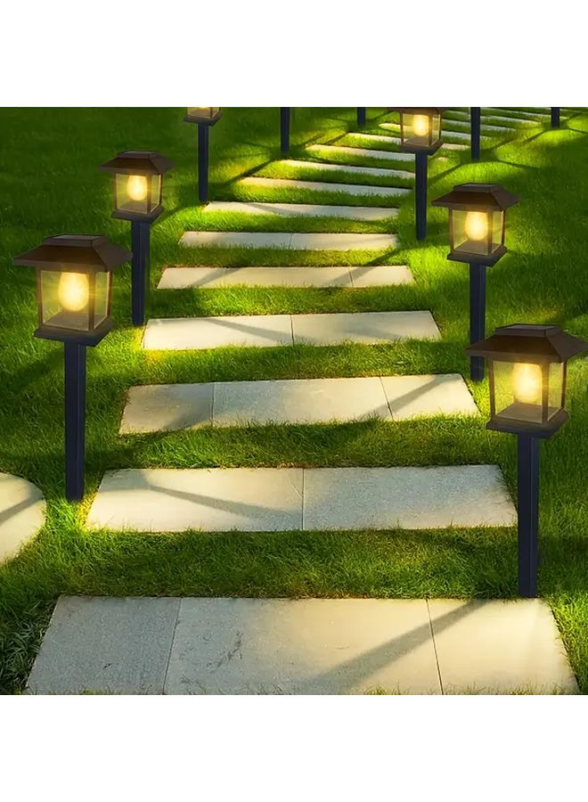 Solar Powered Garden Lights Warm Light Durable ABS Plastic Automatic On Off Self Charging - Image 5