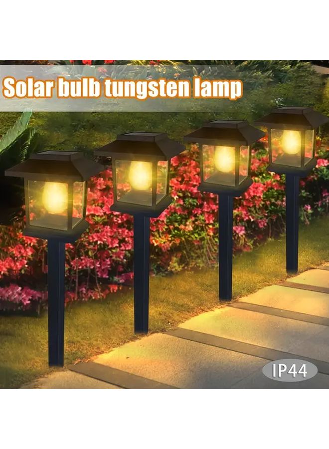 Solar Powered Garden Lights Warm Light Durable ABS Plastic Automatic On Off Self Charging - Image 2