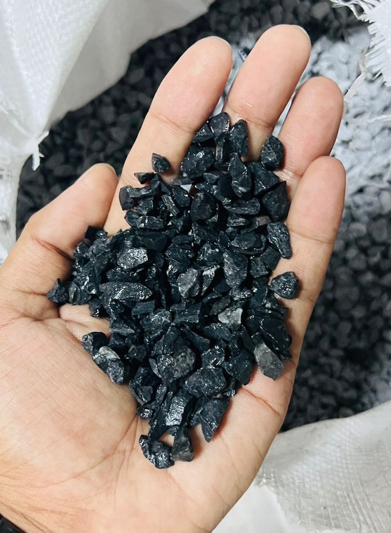 ڤسيل24 رقائق حجرية سوداء ممتازة مقاس 5-8 مم: مثالية لتجميل أحواض السمك وتحسينات الحدائق والديكور الخارجي - Image 4