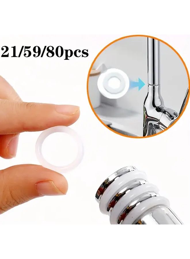 80 Pcs Silicone O Ring Gasket Set For Faucet Water Heater Pipe Repair Kit Kitchen Bathroom Water Meter - Image 1