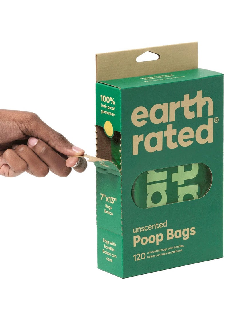 Earth Rated Easy Tie Handle Poo Bags Dog Outdoor Walk Waste Bags Unscented 120Pc - Image 3