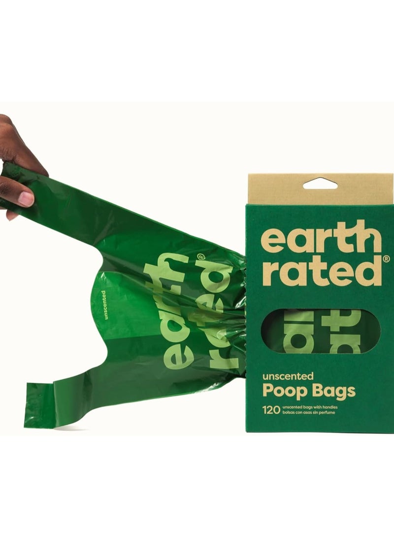 Earth Rated Easy Tie Handle Poo Bags Dog Outdoor Walk Waste Bags Unscented 120Pc - Image 2