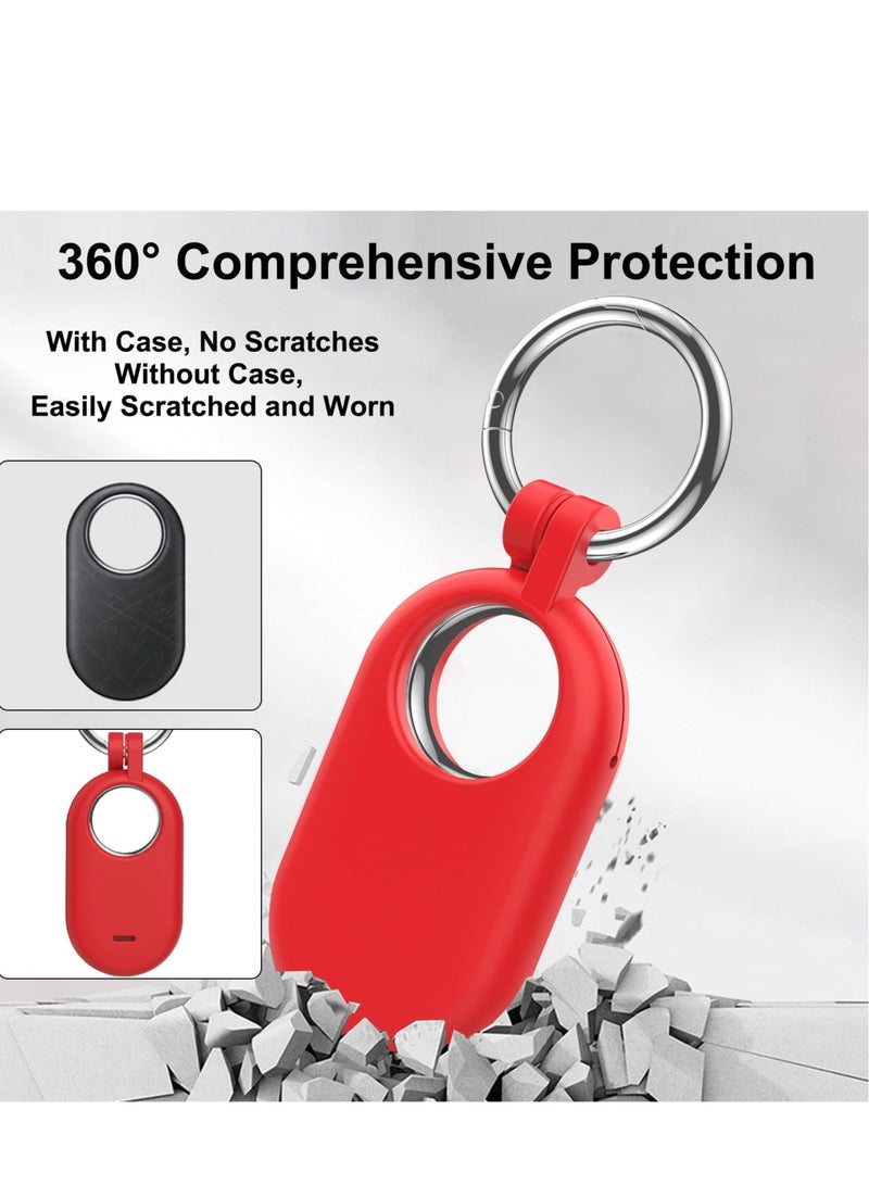 Excefore Smart Tag 2 Case, 4 Pack GPS Tracker Holder with Key Ring, Silicone Protective Cover for Galaxy Smarttag 2, GPS Item Finders Accessories for Keys, Luggage, Pets - Image 5