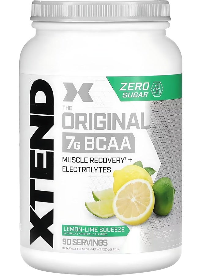 XTEND Original BCAA  Powder Zero Sugar With Electrolytes for Hydration & Muscle Repair,  Post-Workout Supplement, Lemon Lime Squeeze Flavor - 90 Servings - Image 1