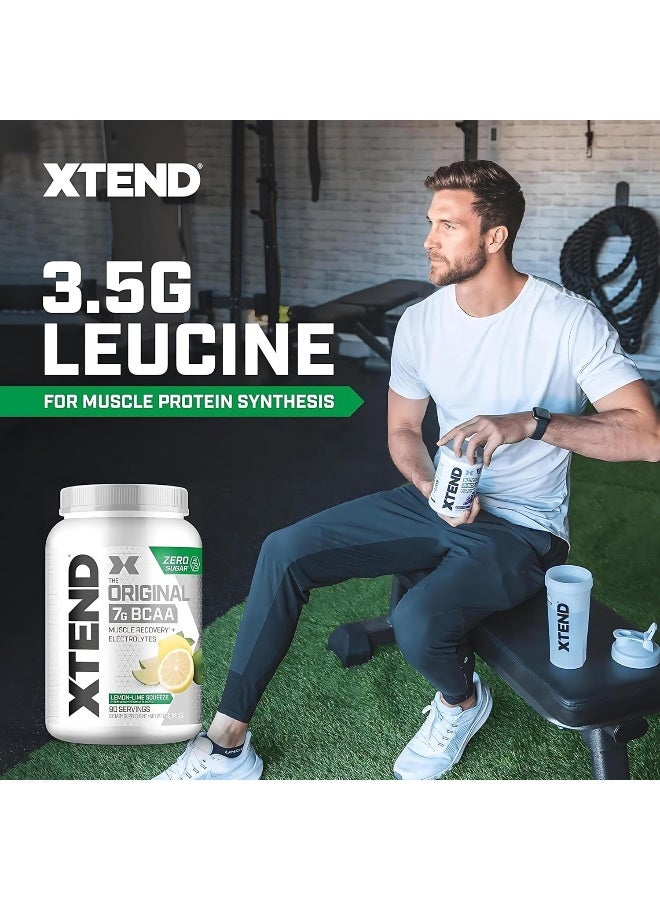 Original Bcaa Powder Zero Sugar With Electrolytes For Hydration & Muscle Repair, Post-Workout Supplement, Lemon Lime Squeeze Flavor - 90 Servings