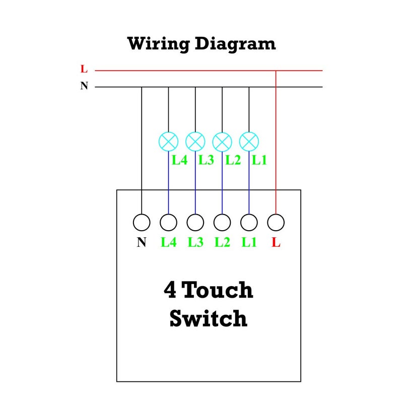 Home Mate مفتاح لمسة ذكي 4 قنوات واي فاي من هوم ميت أبيض عبوة من 1 بدون محور مطلوب يعمل مع أليكسا مساعد جوجل سيري - Image 2