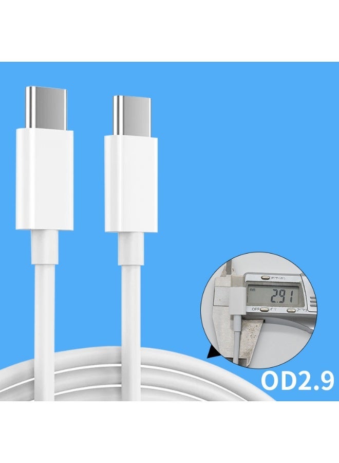 Type C to Type C 60W Fast Charging Cable for iPhone 1.5M, Full Copper Core USB C Power Cable, Durable Braided Cord for Super Fast Charge, Compatible with iPhone 15 Series, iPad, Samsung and More, Box Packaging - Image 1