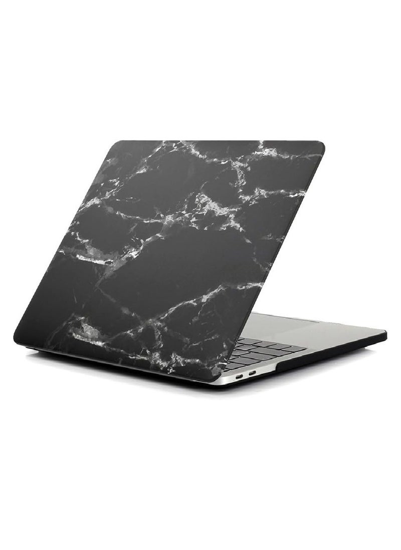 Generic Protective Hard Shell Case Cover For MacBook New Air 13-Inch with Retina Display and Touch ID Model A2337 M1 A2179 A1932 Release 2020/2019/2018 Black Marble  - Image 1