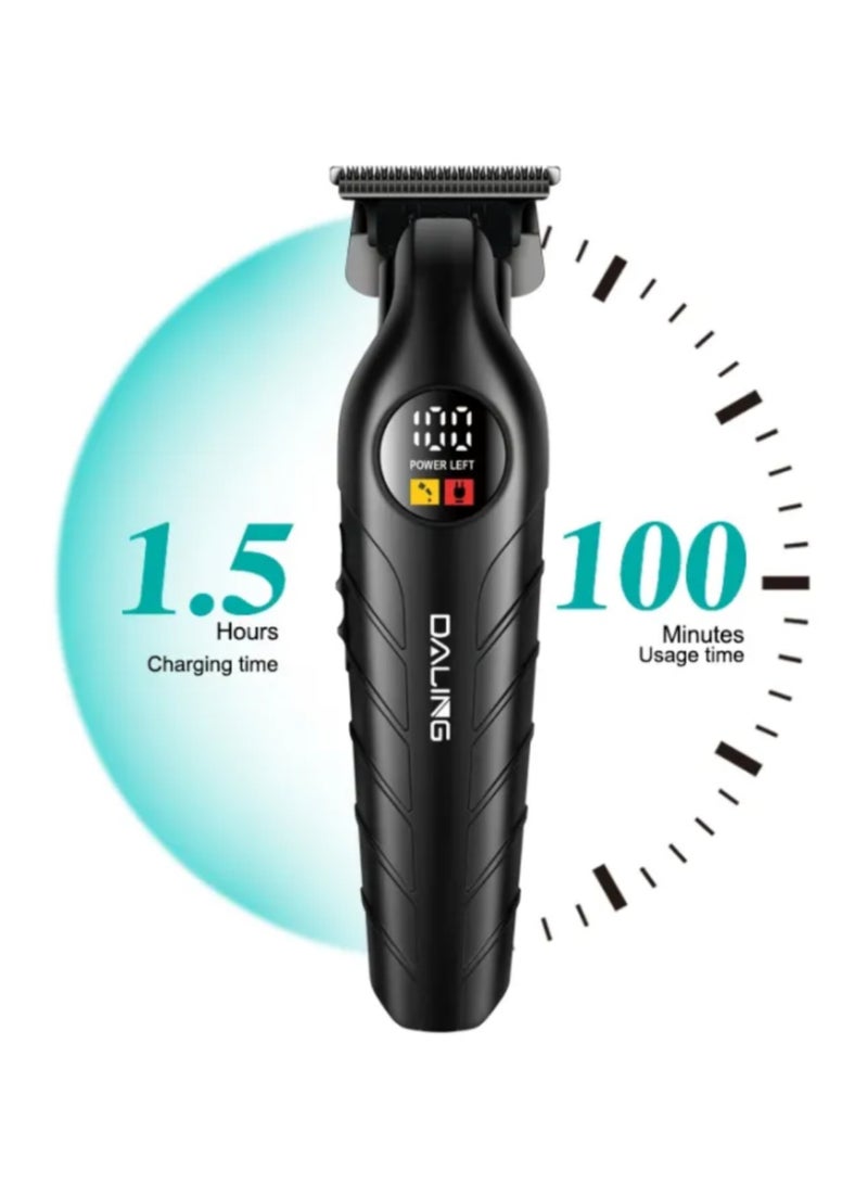 Daling DL1777 Professional Rechargeable Cordless Hair Trimmer & Shaver - USB Charging, with 3 Adjustable Guide Combs (1-3mm) for Men's Home & Professional Grooming - Image 4