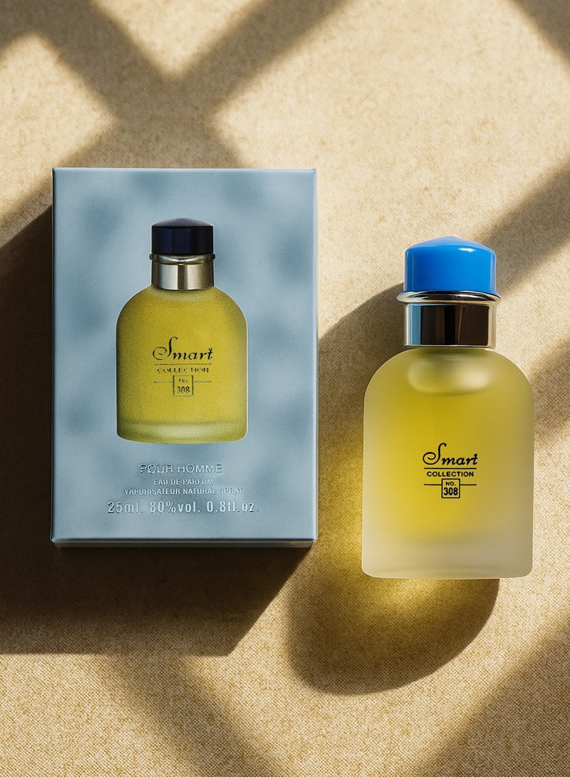 Smart collection Aquatic Men’s Perfume | Smart Collection No. 308 | Long Lasting Perfume for Men with Woody & Amber Notes | 25ml EDP Perfume - Image 1
