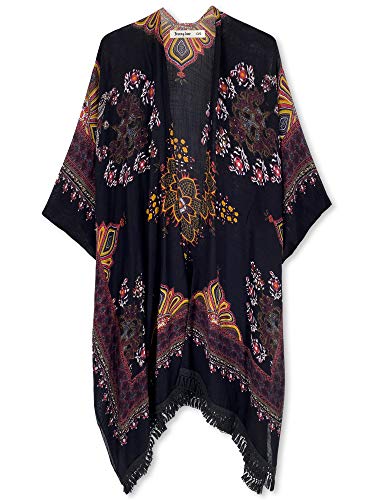 Breezy Lane Kimonos for Women Beach Coverup for Swimsuit Bathing Suit Cover Up Summer Cardigans with Tassel - Image 1