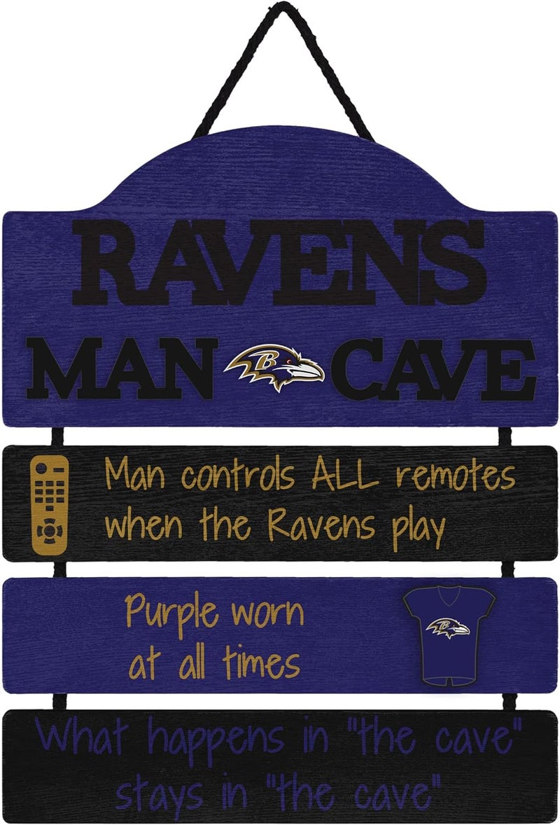 FOCO NFL Team Logo Mancave Man Cave Hanging Wall Sign - Image 3