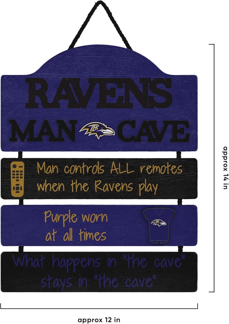 FOCO NFL Team Logo Mancave Man Cave Hanging Wall Sign - Image 2