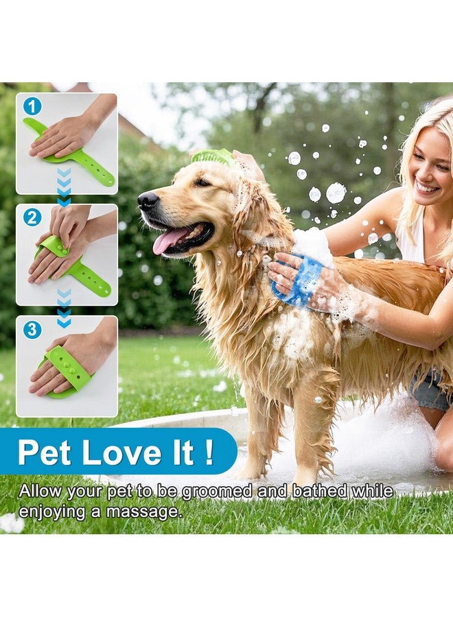 Generic Enmaipet 4-in-1 Dog Grooming Brush,Dog Bath Brush Set,Adjustable Handle Shampoo Brush & Scrubber, Dog Grooming Gloves for Short & Long Haired Dogs & Cats - Image 4