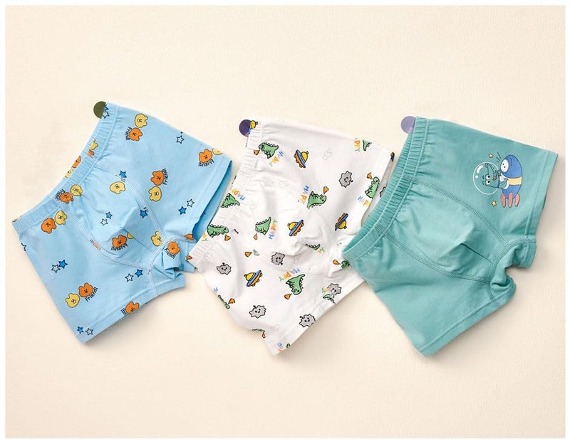 Closecret Little Boys Soft Cotton Boxer Briefs Baby Toddler Kids Underwear Cartoon Prints Boyshort Panties (Multicolor) 11-12 yr,4 - Image 4