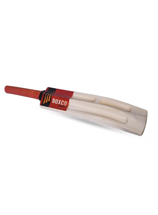 Boxco Velocity Light Weight Thick Edges Cricket Bat for Tennis Ball, Premium Willow Wood, Balanced Design, Non-Slip Grip (Age Upto 8) - Image 5