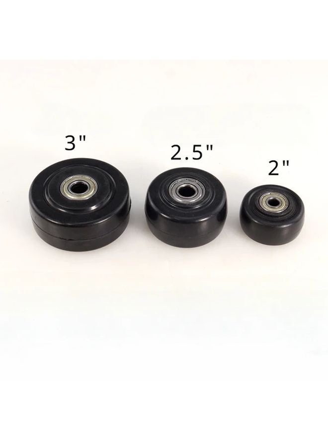 2 Inch Black Industrial Rubber Caster Wheel With Bearings For Barbecue Ovens - Image 4