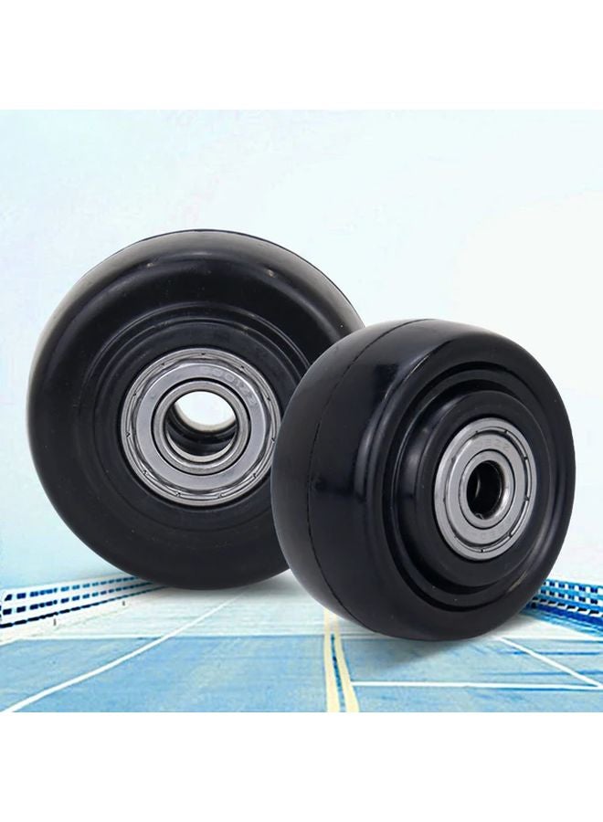 2 Inch Black Industrial Rubber Caster Wheel With Bearings For Barbecue Ovens - Image 2