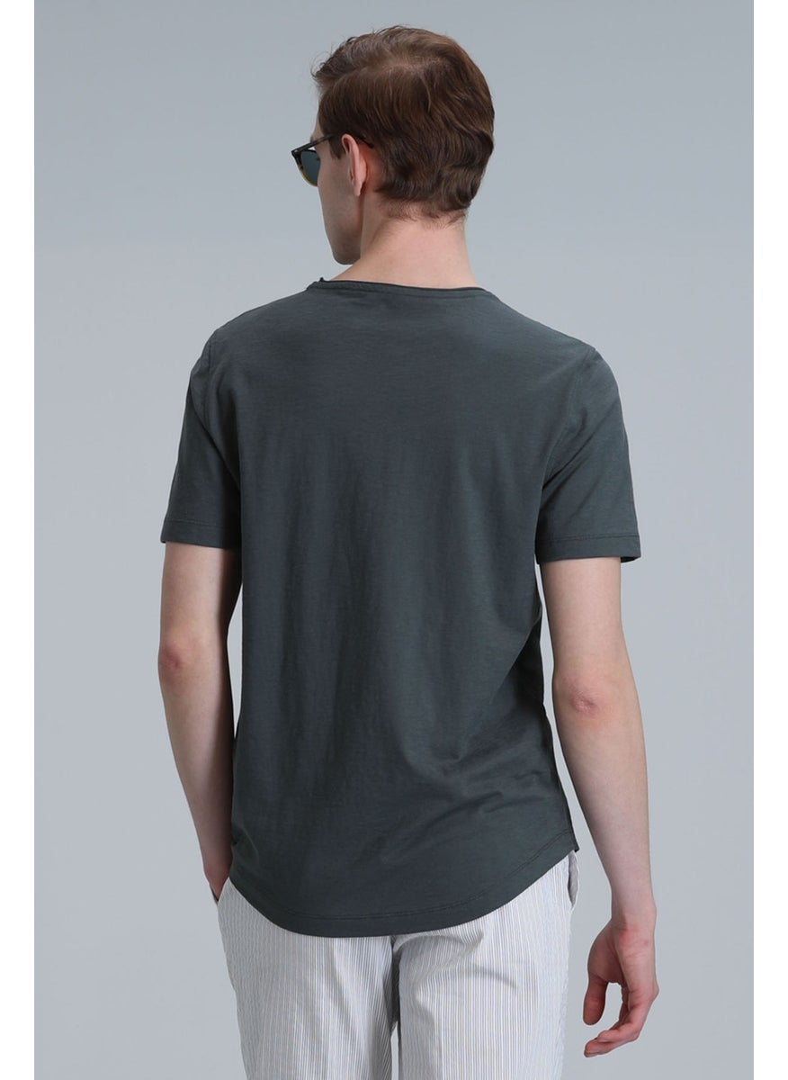 Lufian - Men's Junya Basic T-Shirt 111020203 Green - Image 1