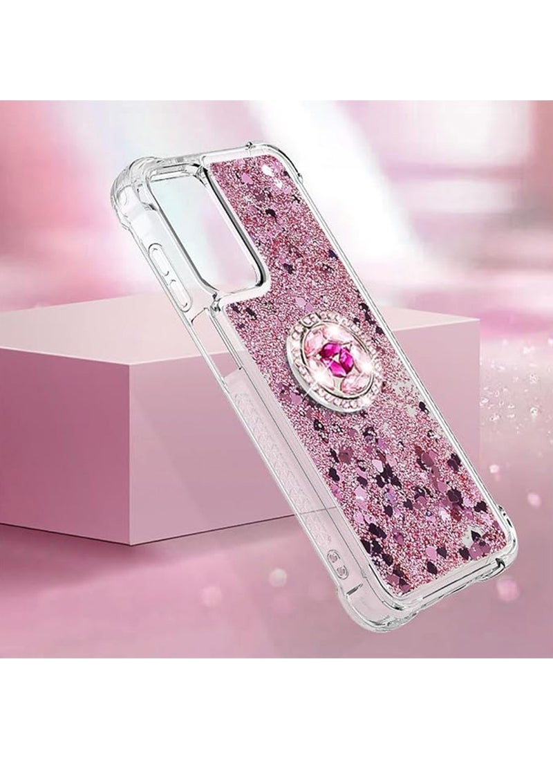X-level for Samsung Galaxy A15 5G/4G Case with Ring Kickstand, Clear Glitter Bling Sparkle Quicksand Flowing Liquid Soft TPU ShockProof Protective Phone Cover for Samsung Galaxy A15 5G  - Image 5