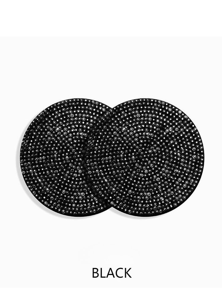 Car Round Coasters 2 Pcs Bling Rhinestone Holder Coasters Rubber Inlay Diamond Design Car Coasters Car Interior Decoration Anti-Slip Shockproof Universal Fashion - pzsku/Z8E18EC4AD98C871198F8Z/45/1741681930/11af4a3d-e2bf-4d9e-932c-ca85eed85a4f